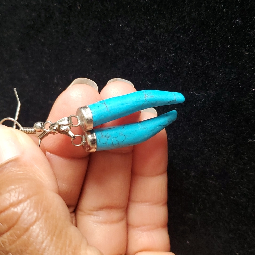 Turquoise earrings. - Picture 11 of 11
